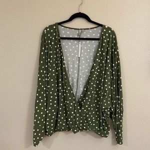 NWT ASOS Curve Long Sleeve Crop Top